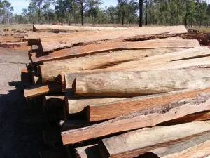 Stack of iron timbre logs